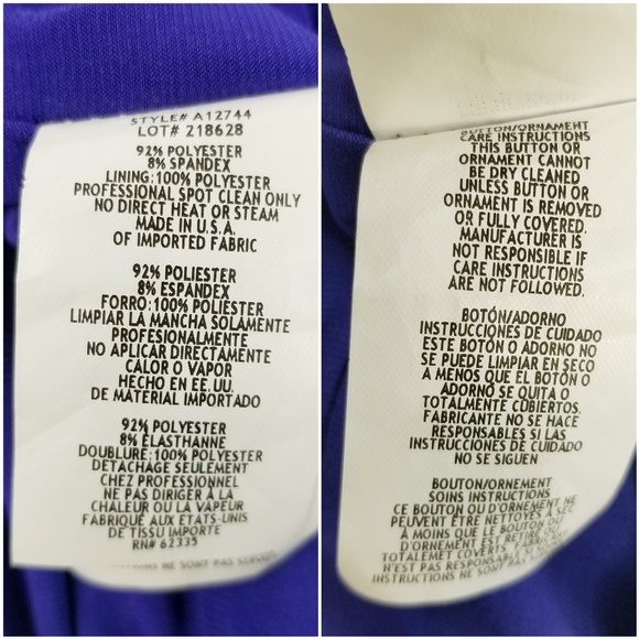 Betsy & Adam Gold Chain Cowl Neck Bubble Dress 14 - Picture 5 of 6